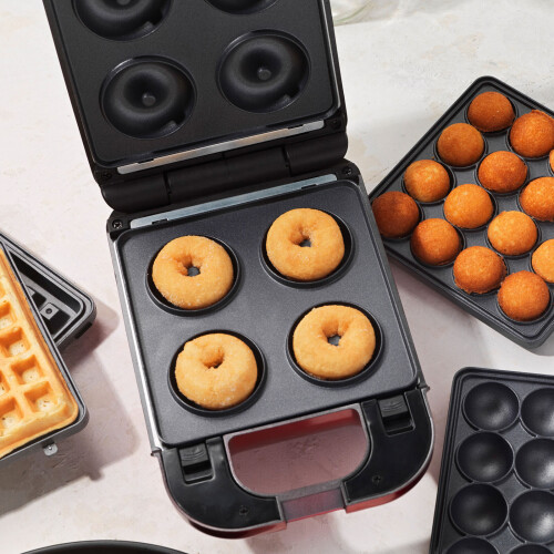 3In1 Mini Treat Maker Doughnut Waffle Maker Sorbet Red Giles Posner