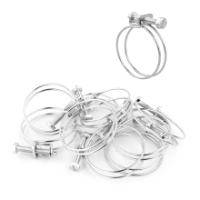 (Pack of 10) KCT 55-60mm Double Wire Adjustable Hose Clips Pipe Screw Clamps