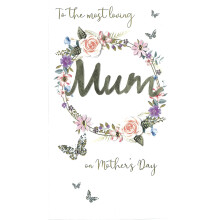 Most Loving Mum Mum's Blooming Love Mother's Day Hand-Finished Greeting Card