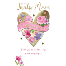 Thank You Mum Love In Bloom Mother's Day Hand-Finished Greeting Card