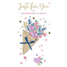 Just For You Mum Blooming With Happiness! Mother's Day Handmade Greeting Card