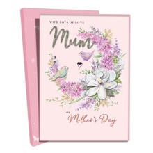 Lots Of Love Mum Love Birds Bouquet Mother's Day Boxed Luxury Greeting Card