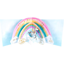 Magical Mummy Rainbow Riding Unicorns! Mother's Day Pop Up Greeting Card