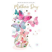 So Much Love Flutteringly Fabulous Mother's Day Hand-Finished Greeting Card
