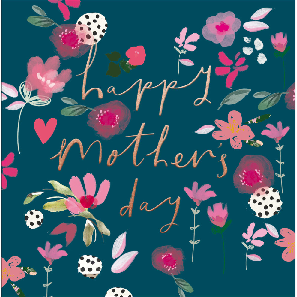 Woodmansterne Happy Mother's Day Polka-Dot Petal Power Artistic Mother's Day Greeting Card