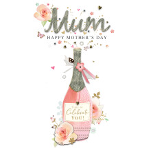Mum Celebrate You Bubbles And Blossoms Mother's Day Hand-Finished Greeting Card
