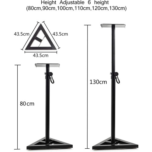 1 Pair Studio Monitor Floor Speaker Stand Adjustable Tripod 2