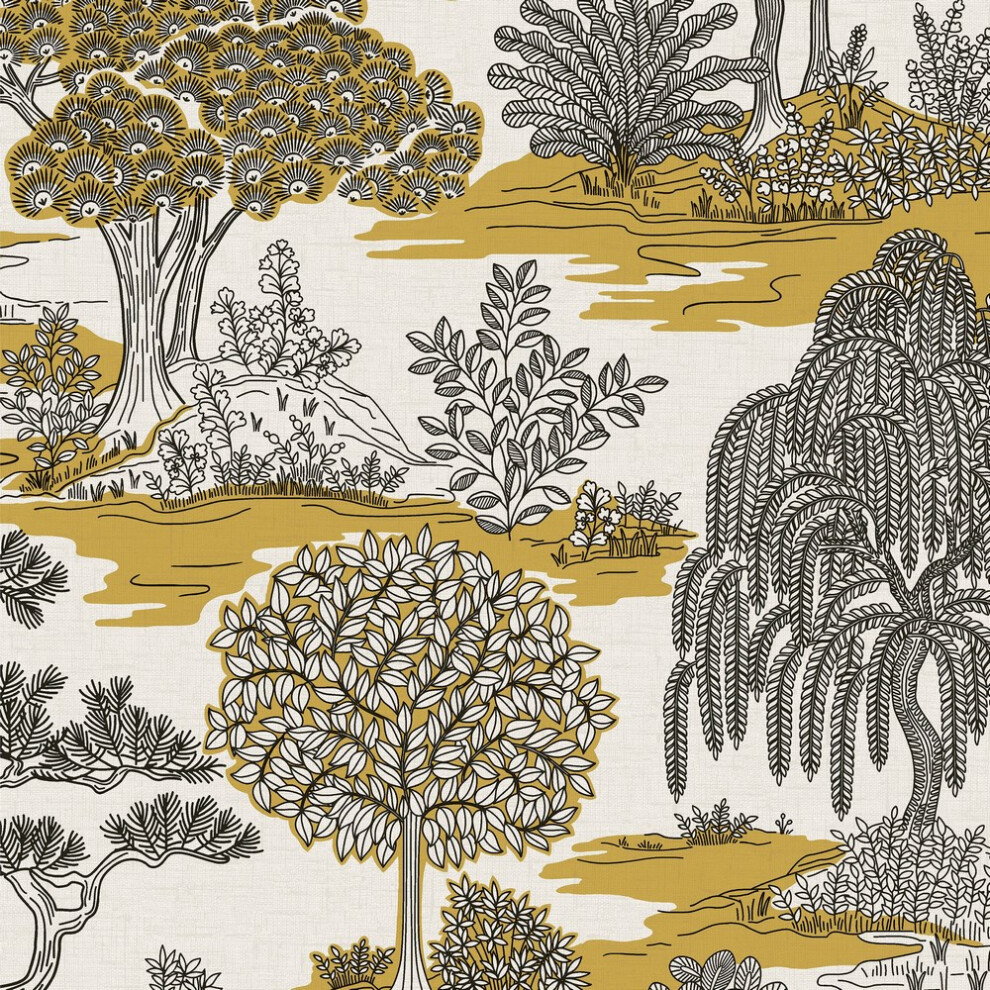 Fine Decor Zen Ochre Wallpaper FD43440