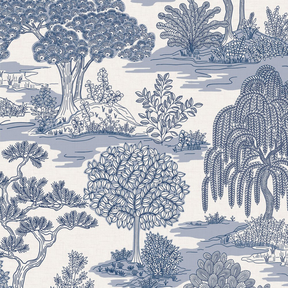 Fine Decor Zen Blue Wallpaper FD43443