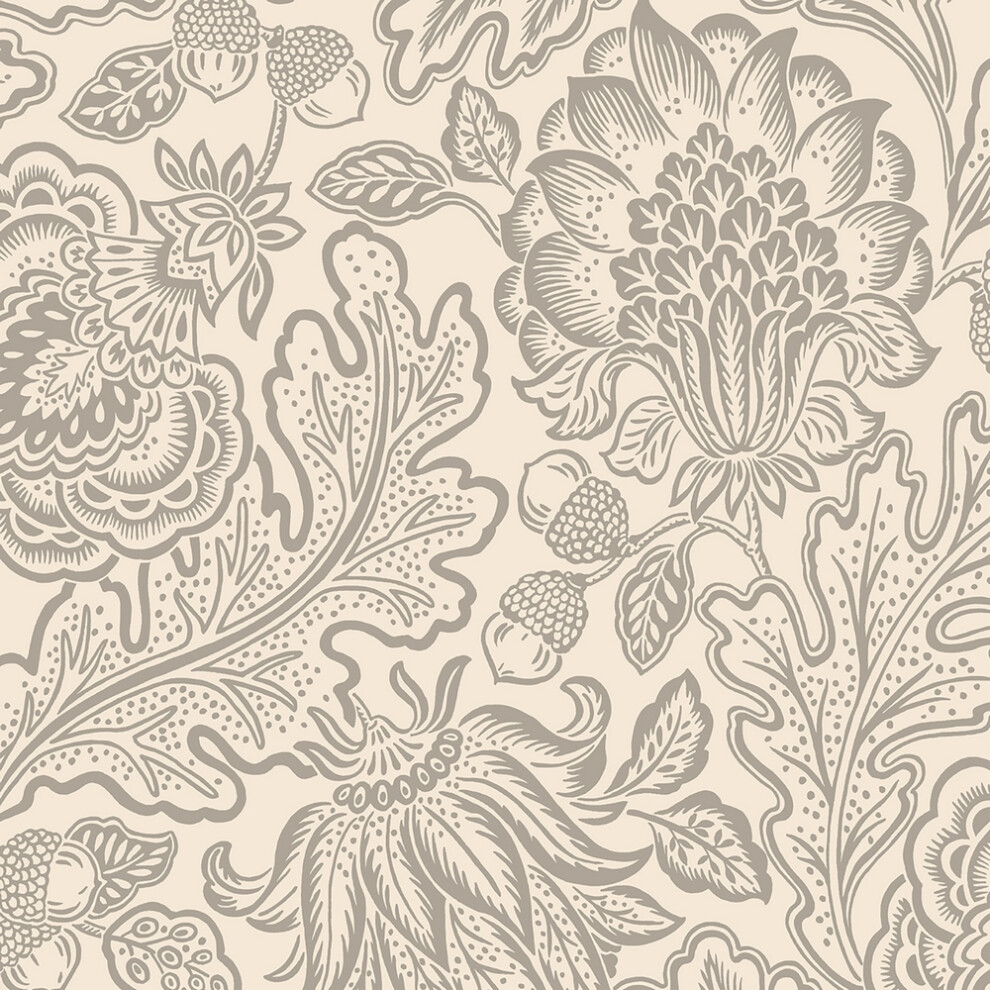 Belgravia Decor - Fernhurst Floral Trail Wallpaper - White/Silver - Image 5