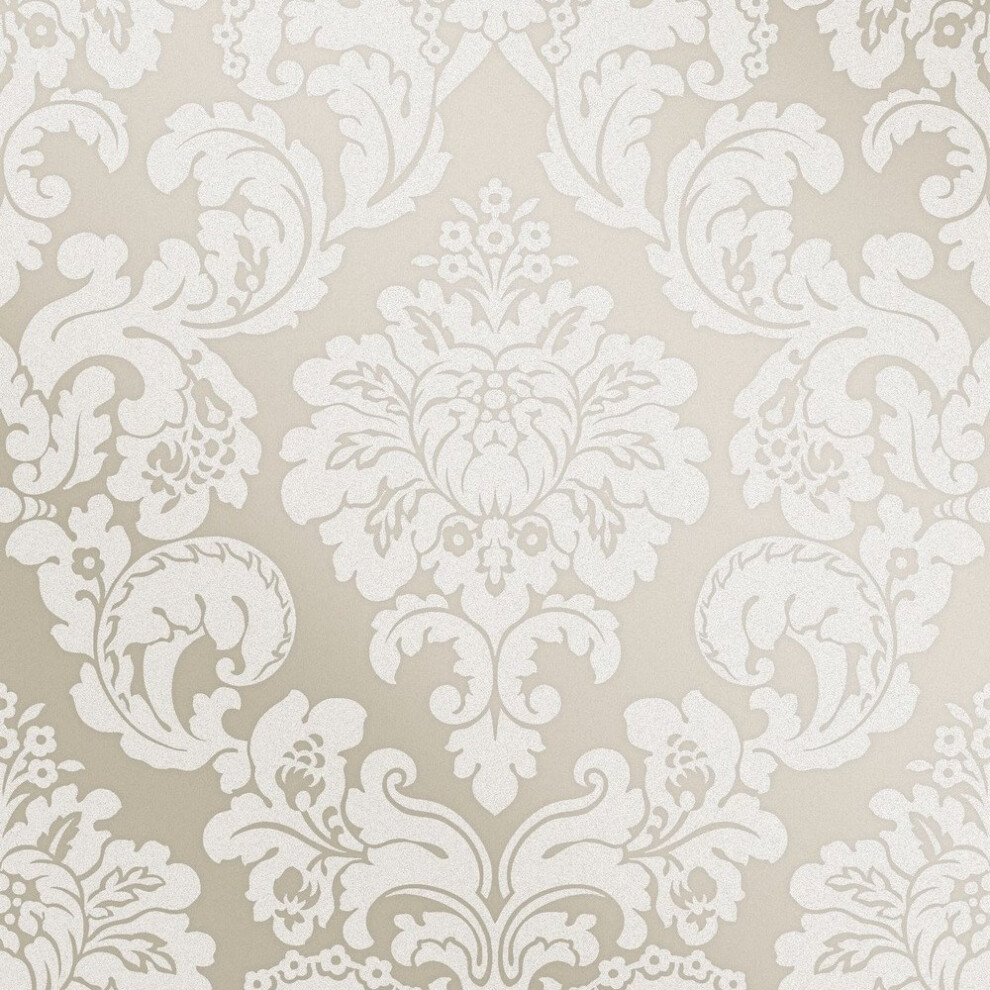 Fine Decor Monaco Damask Pewter Wallpaper FD42250