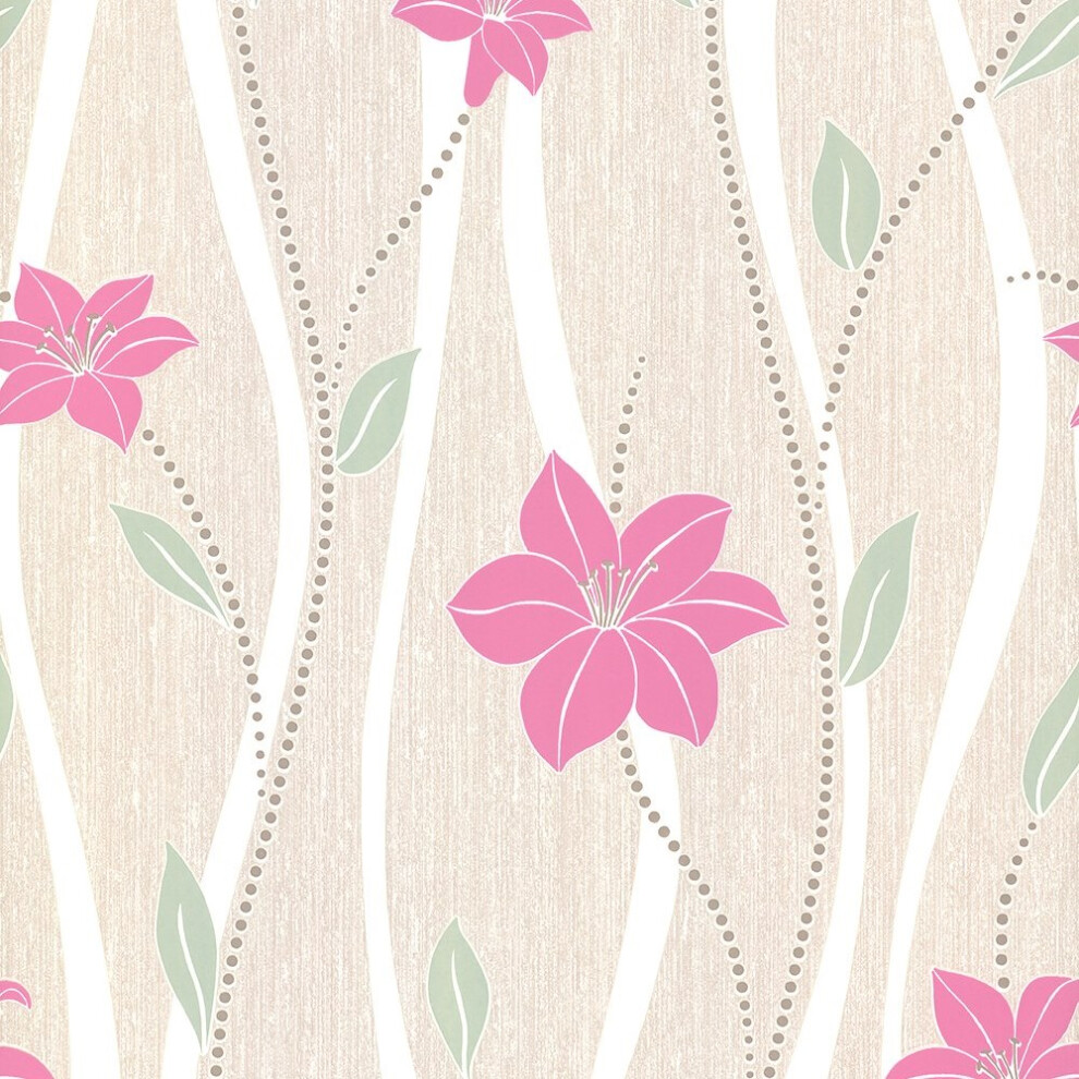 Crown Eva Candy Pink Wallpaper M0436