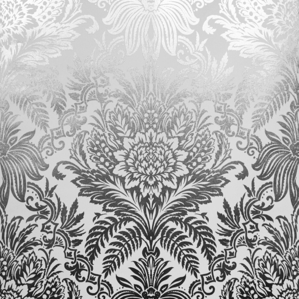 Crown Signature Foil Silver Wallpaper  M1388