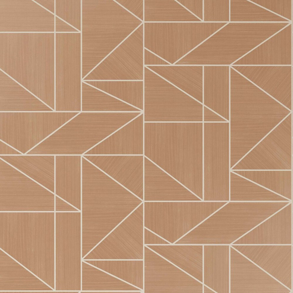 Crown Alexis Geo Rose Gold Wallpaper M1382