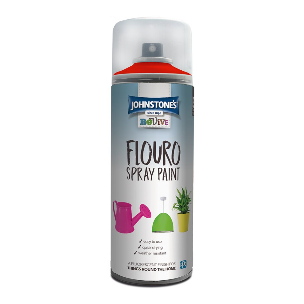 Johnstones Revive Flouro Spray Paint 400ml Red