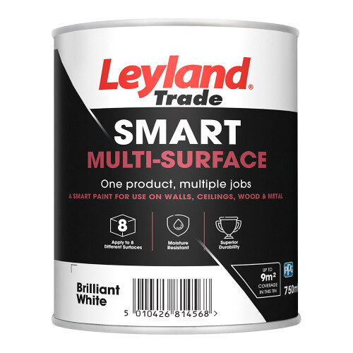 Leyland Trade Smart Multi Surface Paint 750ml Brilliant White