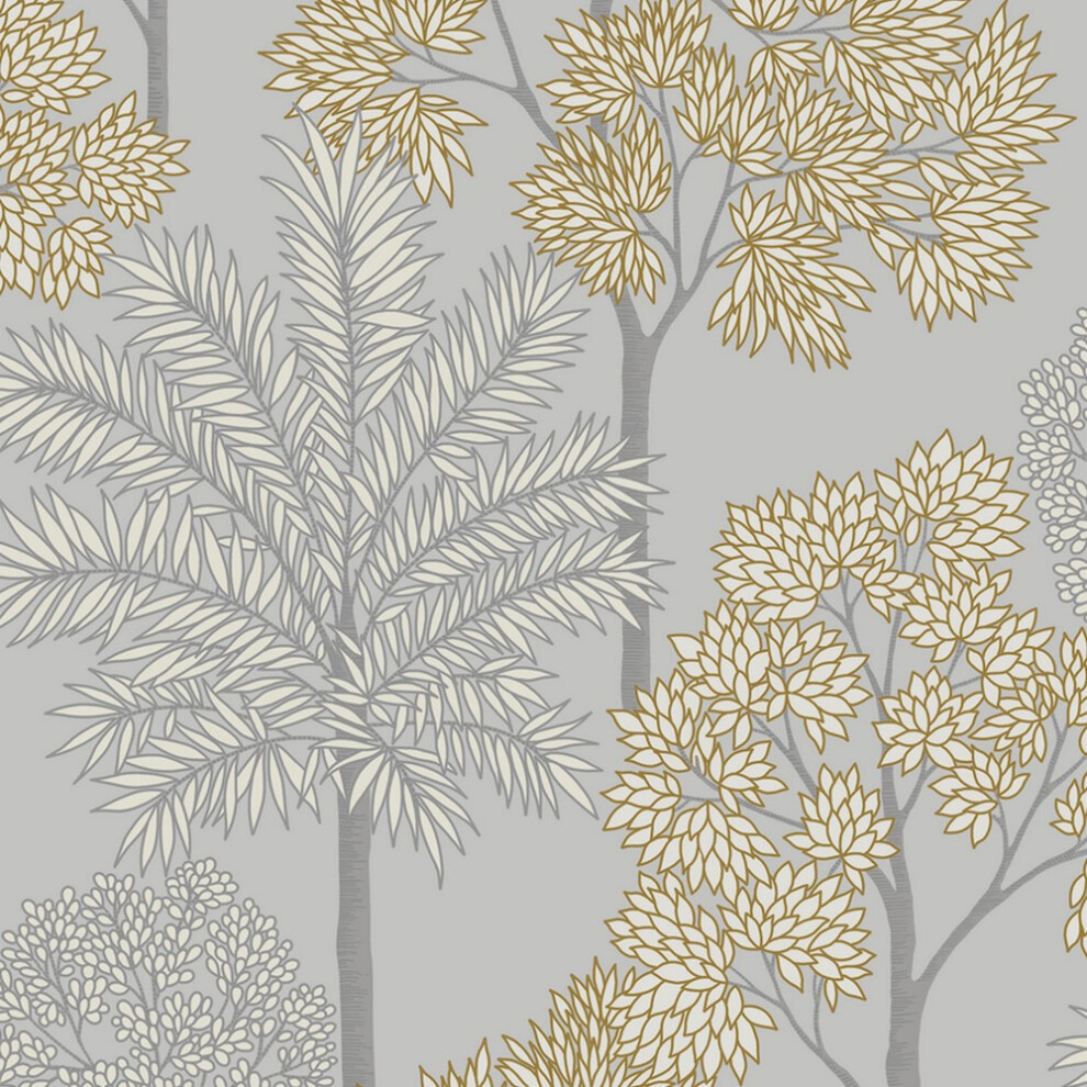 Grandeco Life City of Palms Silver Wallpaper A49801