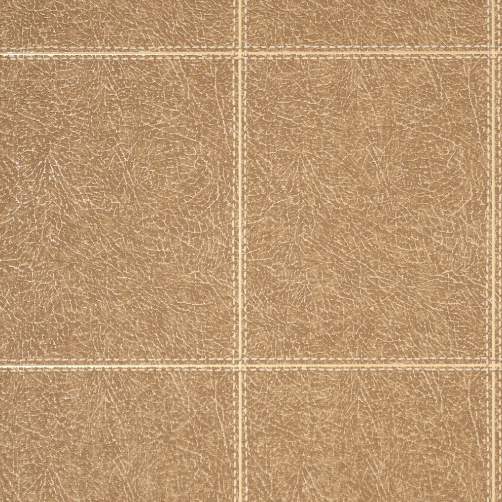 Fine Decor Camden Stitch Tan Wallpaper FD42991