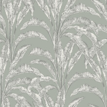 Muriva Sansa Leaf Green Wallpaper M61904
