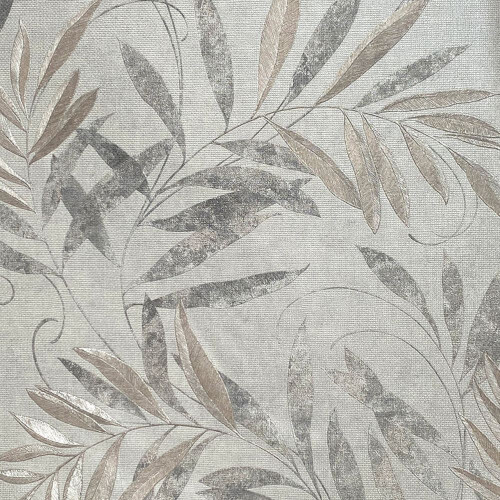 Arthouse Arthouse Luxury Leaf Silver Wallpaper 299302