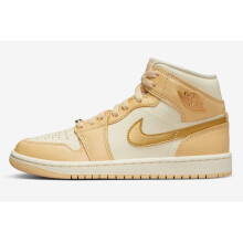 (8.5) Nike Air Jordan 1 Low SE Pale Vanilla/Metallic Gold FB9892-200 Women's