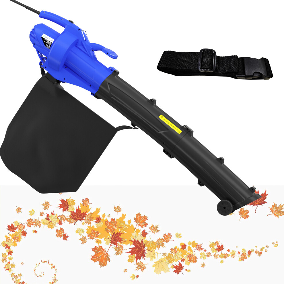 Leaf Blower Garden Vacuum Shredder, 3500W Garden Vacuum & Mulcher - 30L Collection Bag, 10:1 Shredding Ratio