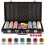 300 Pieces Texas Holdem Numbered Poker Chips Set with Case Kit 2