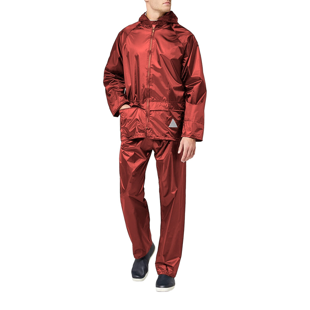 (M, Red) Result Mens Heavyweight Waterproof Rain Suit (Jacket & Trouser Suit)