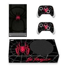 Xbox Series S Console and Controller Skin Set Red Spider