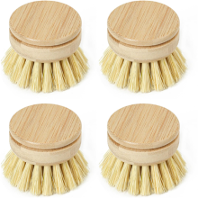 Wooden Washing Up Brush Heads Pack of 4