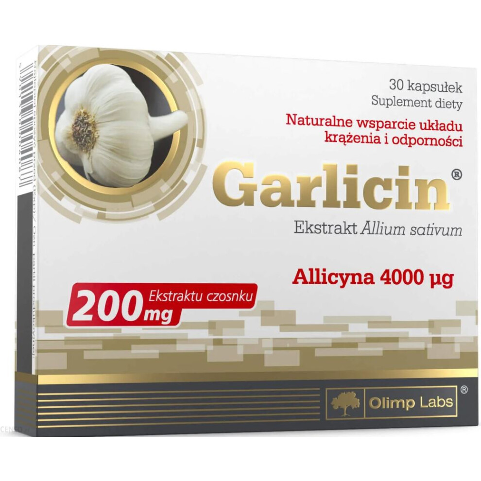 OLIMP GARLICIN 30 cap Garlic Extract Czosnek ODORLESS CARDIO Healthy Immunity