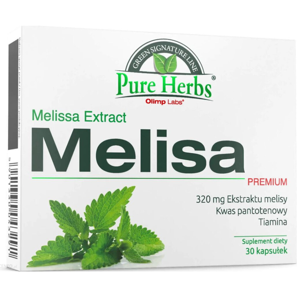 Polskie Suplementy Olimp Melisa Premium 30 Kapsułek - Melisa, Magnez I B6 Na Spokojny Sen I Dobry Nastrój