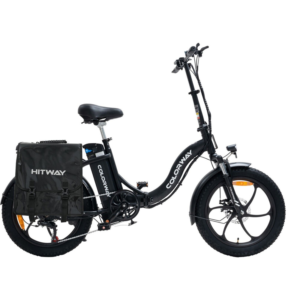 COLORWAY Electric Folding Bike, 20" Fat Tyre, 15 Ah 250W 36V, 35-90KM