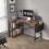 MCC (100CM, Brown) Corner Desk L Shaped Reversible With Bookshelf 1