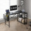 MCC (120CM, Black) Corner Desk L Shaped Reversible With Bookshelf 1