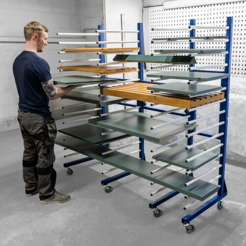 Combi Spray Drying Rack Trolley x 5 & Joining Kit Mobile Dry Storage 1