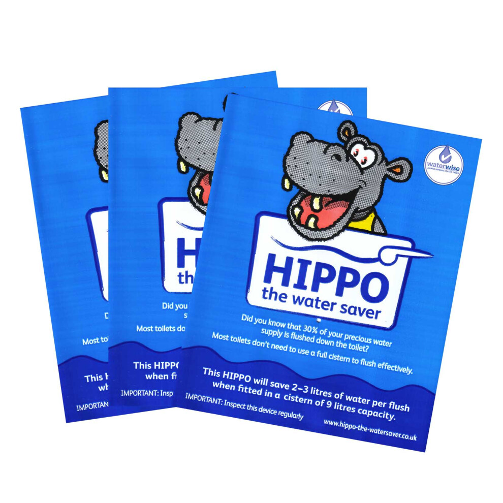 (9 blue 3 pack ) Hippo Toilet Water Saver 7 or 9 Litre Cistern, Energy Water Saving Reduce Bills