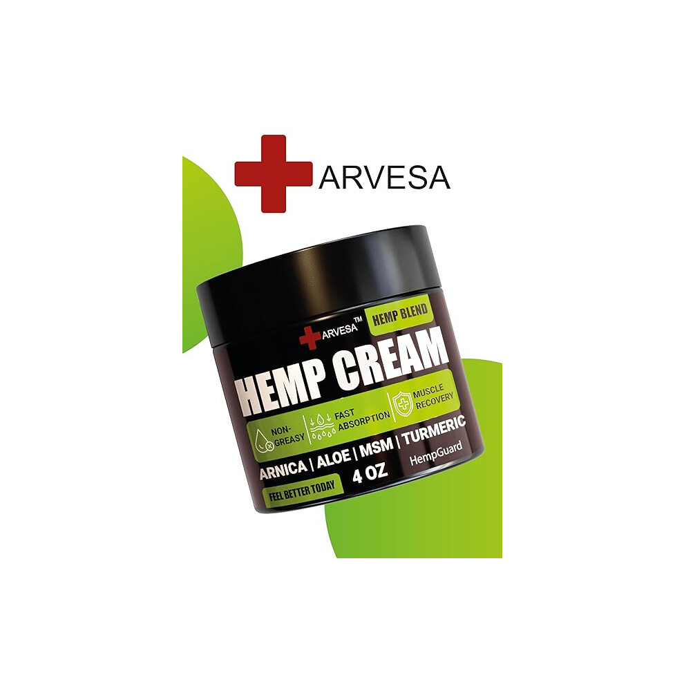 Arvesa Hemp Cream with Arnica, Emu Oil, Turmeric 120ml