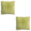 Litecraft 2 Pack of Cushion Square Microfleece 45x45 cm - Green 1