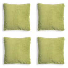 Litecraft 4 Pack of Cushion Square Microfleece 45x45 cm - Green