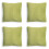 Litecraft 4 Pack of Cushion Square Microfleece 45x45 cm - Green 1