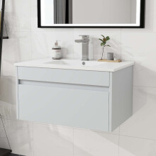 750mm Bathroom Vanity Unit & Basin Sink Wall Mounted Cabinet Waterproof