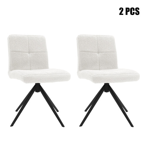 Living And Home 2Pcs Plush Dining Chairs