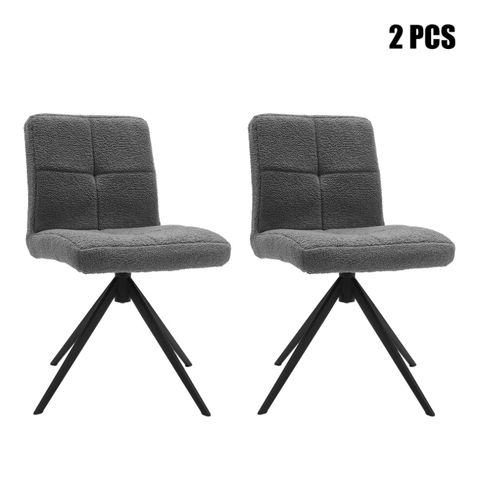 2Pcs Plush Dining Chairs