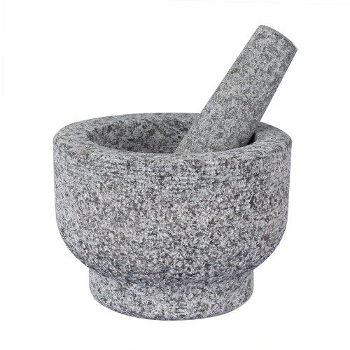 LARGE NATURAL GRANITE PESTLE & MORTAR SET SPICE HERB CRUSHER GRINDER 1