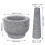 LARGE NATURAL GRANITE PESTLE & MORTAR SET SPICE HERB CRUSHER GRINDER 5