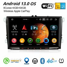 9" 64GB Android 13 CarPlay Car Stereo GPS For VW Caddy Passat Golf Tiguan Skoda SEAT 8-Core DAB+ WiFi Bluetooth 5.0 DSP