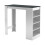 Living And Home Wooden Bar Table with Open Shelves 1