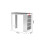 Living And Home Wooden Bar Table with Open Shelves 6