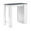 Living And Home Wooden Bar Table with Open Shelves 2